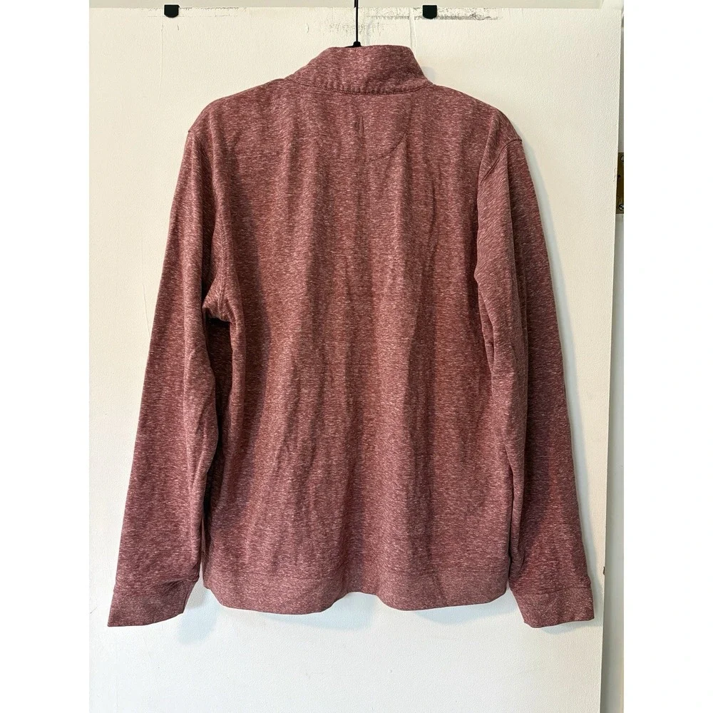 Johnnie-O Sully Quarter Zip Sweater Men's Large Red Wrinkle Resistant Outdoors